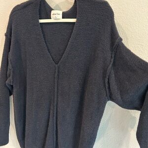 Wilfred Charcoal V-Neck Sweater